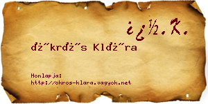 Ökrös Klára névjegykártya